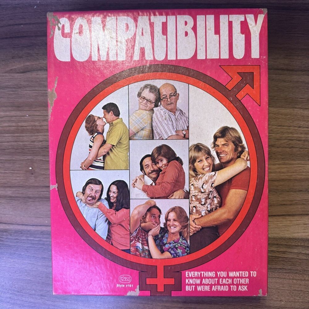 Vintage Reiss Compatibility Relationship Boardgame Bookcase Style -‎ Complete